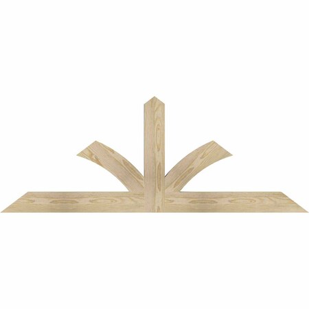 Ekena Millwork Richland Rough Sawn Timber Gable Bracket, Douglas Fir, 60"W x 22"H x 2"D x 4"F, 9/12 Pitch GBW060X22X0204RIC00RDF